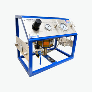 Unidades de prueba de presión hidrostática HydroRex en Colombia, equipo compacto y certificado para pruebas de presión hasta 65,000 PSI con agua, aceites y glicol